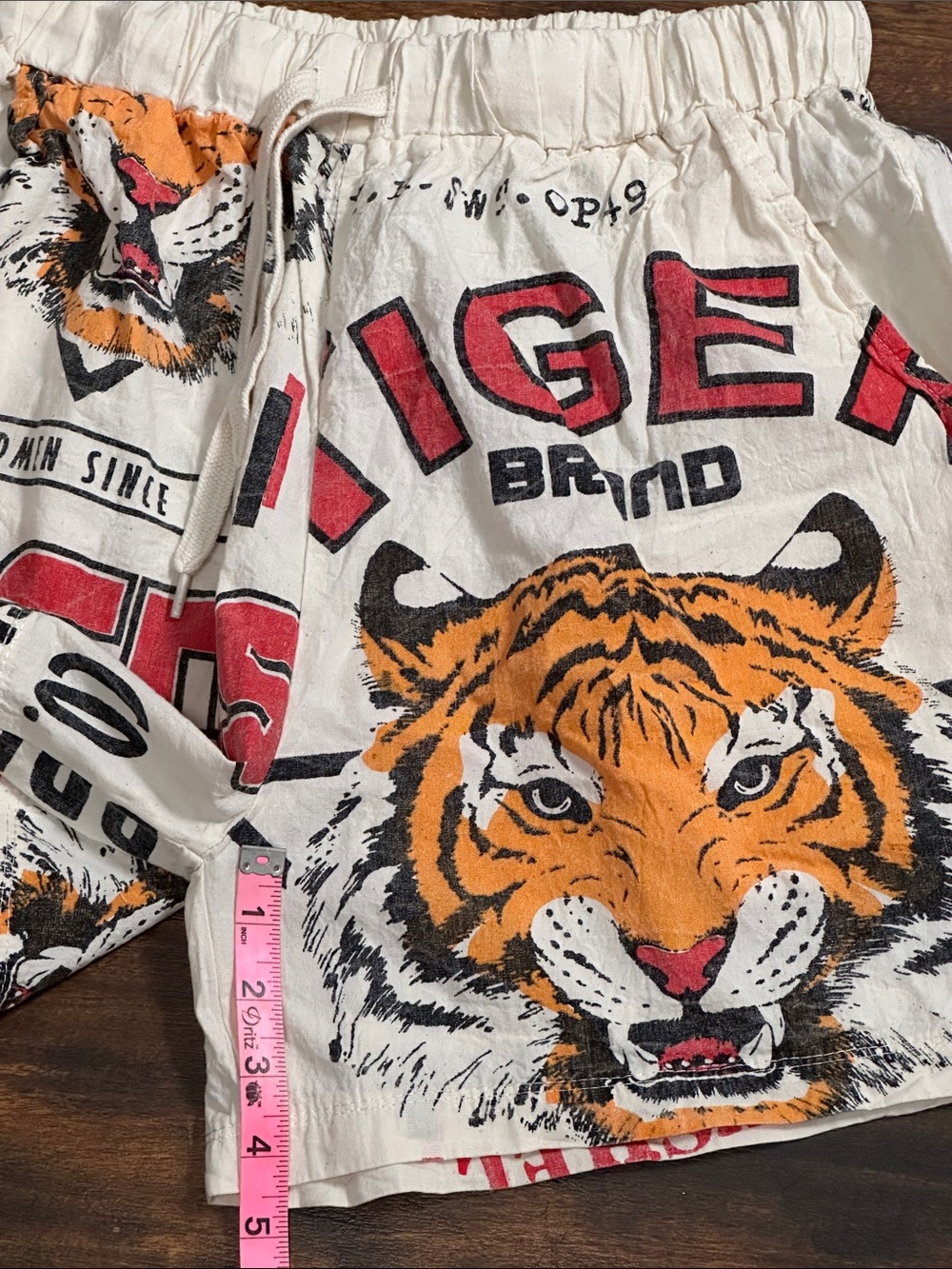 π― Vintage Tiger Seed Sack Boxer Shorts Elastic Drawstring! π - Picture 7 of 7